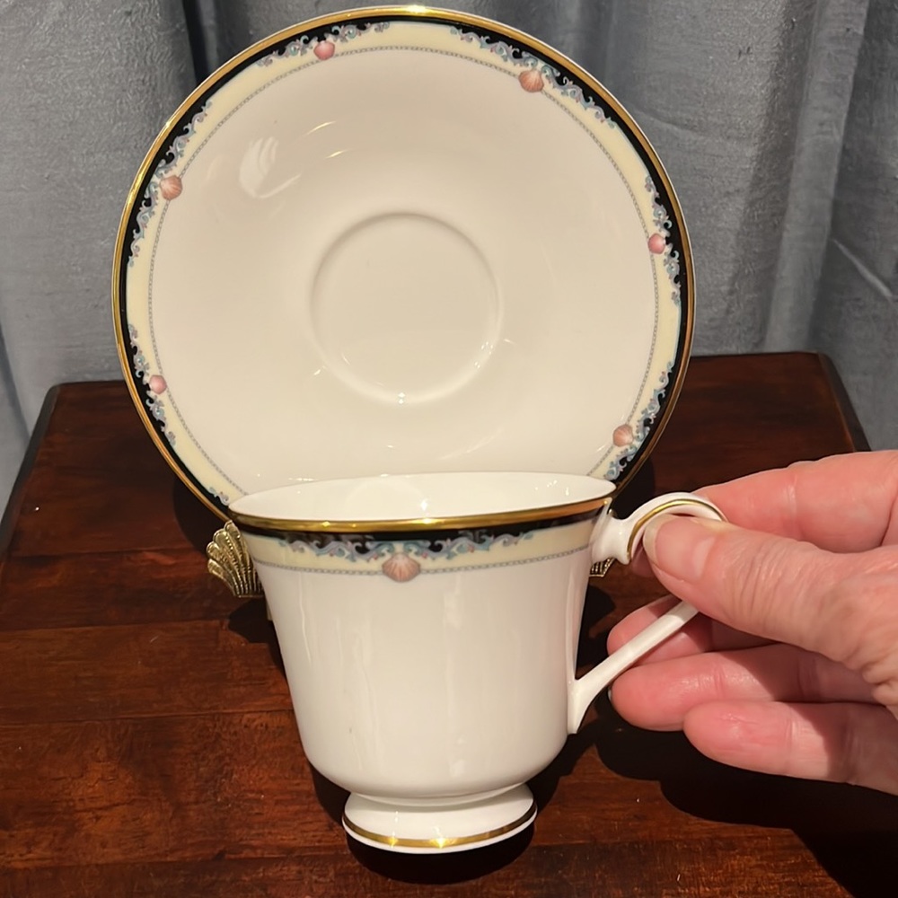 ROYAL DOULTON Rhodes Cup & Saucer Set,  Fine Bone China England Discontinued!